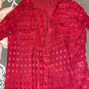 new york and company pink button down